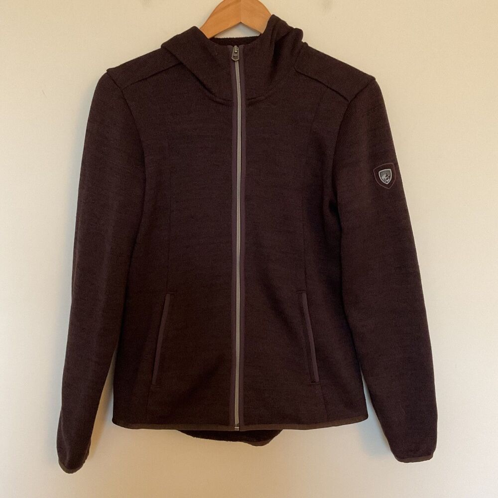 Kuhl Ascendyr burnt Rustic Hoody Performance Sweater Fleece Jacket womens Sz S